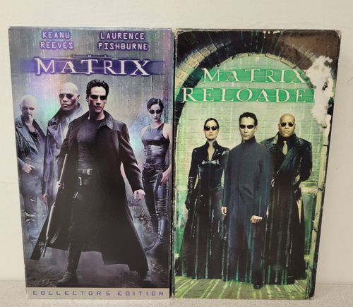 Lot of 2 The Matrix VHS Movie. Matrix and Matrix Reloaded.