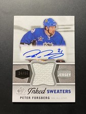2014-15 SP Game Used Inked Sweaters Auto Peter Forsberg 24/50 IS-PF