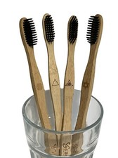 Premium Bamboo Toothbrush Soft Charcoal Infused Bristles (Multi-Listing 4,8,12)