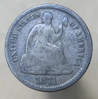 1871 Seated Liberty Half Dime (D30)