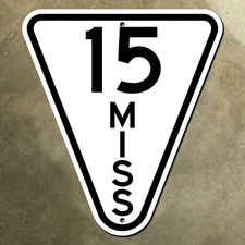 Mississippi state route 15 highway marker road sign shield 1952