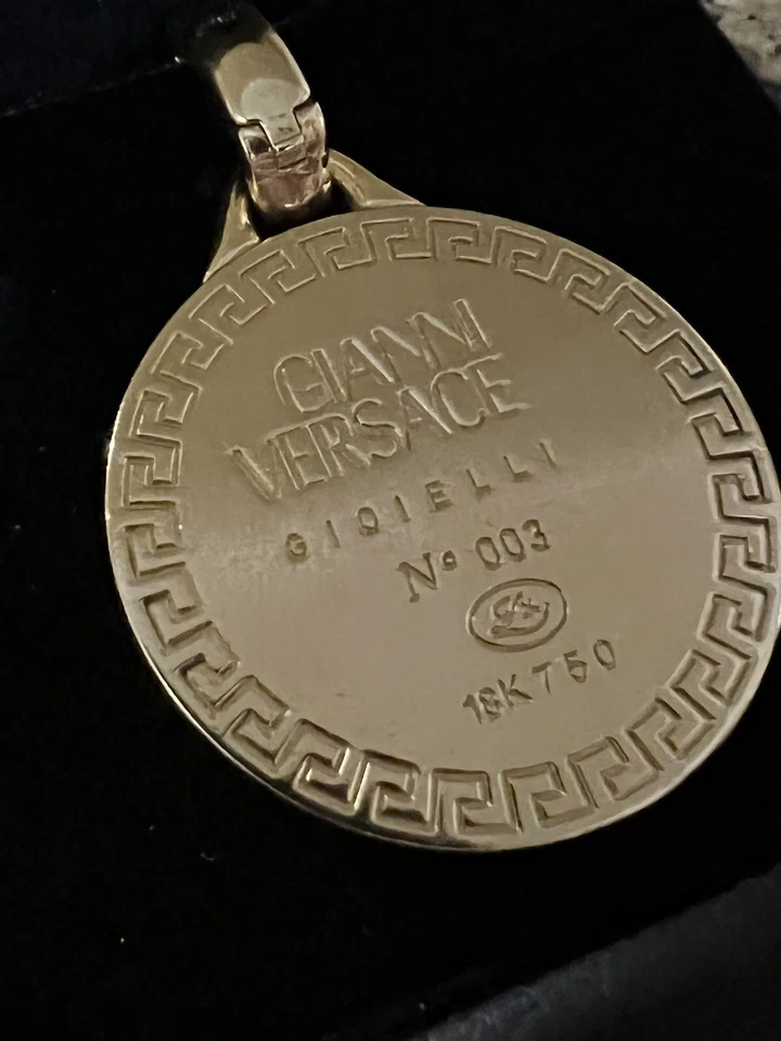 Gianni Versace Gioielli ✅Colgante de diamantes de oro de 18 k y VVS 🔥100 % auténtico con papeles de caja Foto 4 de 4