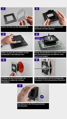 LUXUS-TIME Touch Lichtschalter Steckdose Dimmer Taster USB Alurahmen Schwarz - Bild 5 von 111