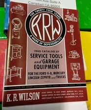 KRW 1940 Catalog Of Service Tools Garage Equipment Ford V8, Merc. Zephyr, Trucks