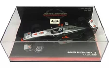 McLaren MP4/13 Mobil #7 1/43 Diecast Model Silver Black Display Box
