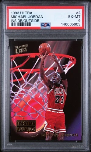 1993 FLEER ULTRA INSIDE/OUTSIDE #4 MICHAEL JORDAN PSA 6