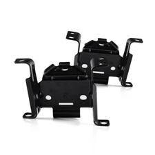  Bumper Bracket Pair, Front Inner, Black, Steel, For Driver and Passenger Side