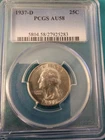 1937 D PCGS AU58 Washington Quarter 25¢