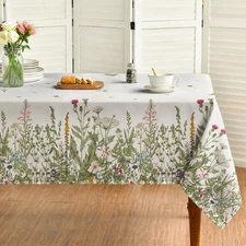 Horaldaily Spring Summer Tablecloth 60x120 Inch 60 x 120 (Rectangular), Beige 