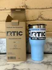 RTIC 20 Oz. Double Wall Insulated Tumbler, Cup | RTIC ICE BLUE  | BRAND NEW