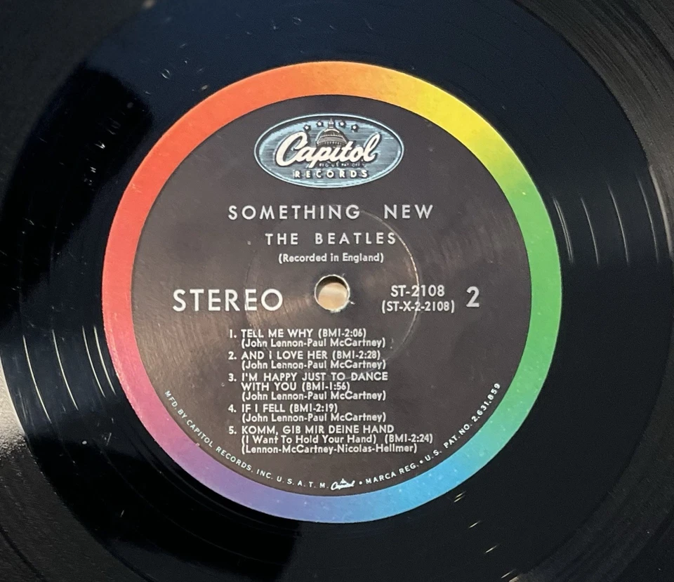 The Beatles “SOMETHING NEW” Lp 1964 ST-2108 Stereo Shrink Wrap Scranton Pa Press Foto 4 de 4