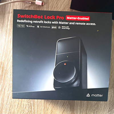 SwitchBot Lock Pro Smart-Türschloss Matter, App, Fernzugriff, Schwarz