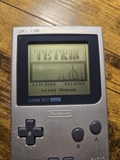 Nintendo Gameboy Pocket Tested And Working Silver Battery Cover Does Not Match