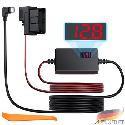 Hardwire Kit 5V/3A Typ-C USB Stecker 12-24V Autokamera Dash Cam GPS Universal