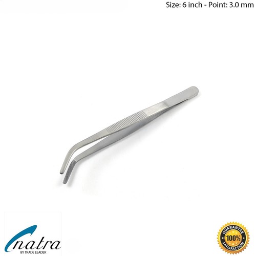 Anatomical Tweezers Straight/Curved Dental Dentist Seam Surgical NATRA - Picture 8 of 22