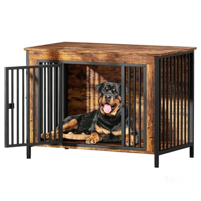 Dog Crate Furniture End Table 48''/40''/31''/27'' Heavy Duty Indoor Kennel for Large