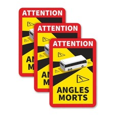 Magnetschild Toter Winkel f&uuml;r BUS/LKW Frankreich Angles Morts Set 3 St&uuml;ck