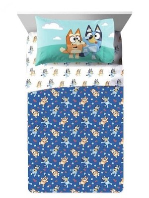 Bluey Berry Plaid Kids Quilted Blanket & Sheet Set-W158882240842, W27882332303