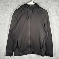NOBULL Hoodie Mens Large Black Full Zip Fleece Athletic Training Gym Jacket