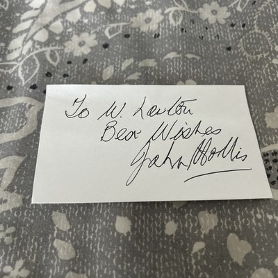 Star Wars John Hollis als Lobot Autogramm signed Karteikarte 