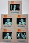 TV Screen Shots B&W George Burns on The Tonight Show: 1970's 35mm Slide LOT x5 — photo 1
