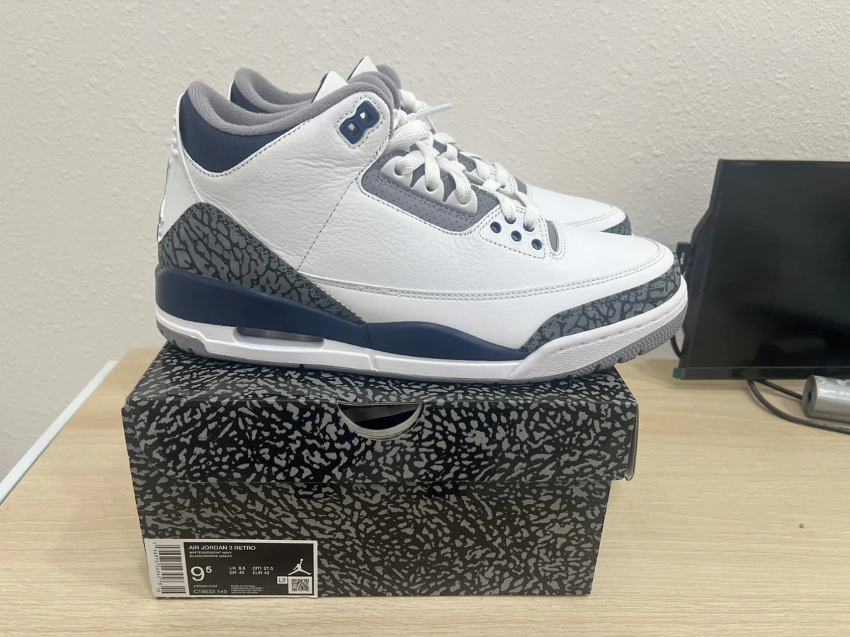 Jordan 3 Retro Midnight Navy for Sale - Authenticity Guaranteed - eBay