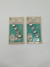 Pair Of Vintage Majestic Self Cover Buttons Size 30, 8 Total Buttons