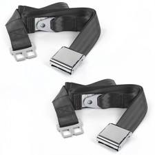 Amc Rebel 1967 - 1970 Airplane 2pt Charcoal Lap Bench Seat Belt Kit - 3 Belts V8 Amc Rebel 1967 - 1970 Airplane 2pt Charcoal Lap Bench Seat Belt Kit - 3 Belts V8