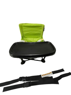 Summer Infant Pop 'N Sit Portable Booster Seat - Black/Green - Used