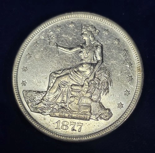 .99Cents PRIME 1877-S Silver Trade Dollar AU  Coin L@ @K