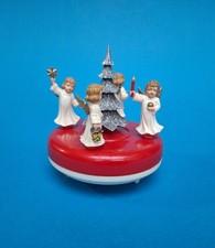 Spieldose 4 Engel 1950er Jahre Hartplastik Bakelit Weihnachten Musik Baum alt