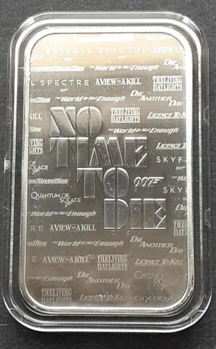 2020 1oz Silver Coin Royal Mint James Bond No Time To Die 007 Bullion Ounce Bar