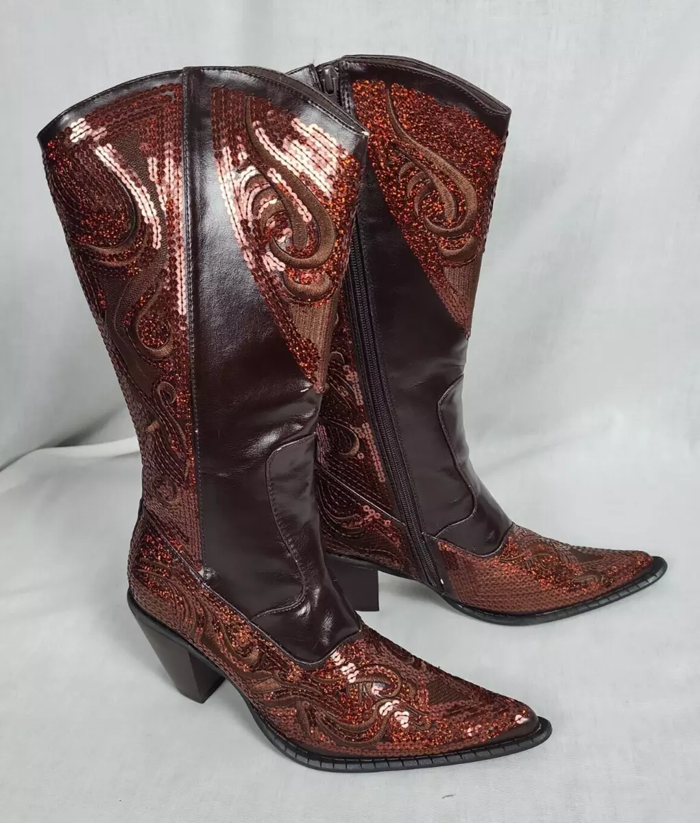 Sequin western boots sale