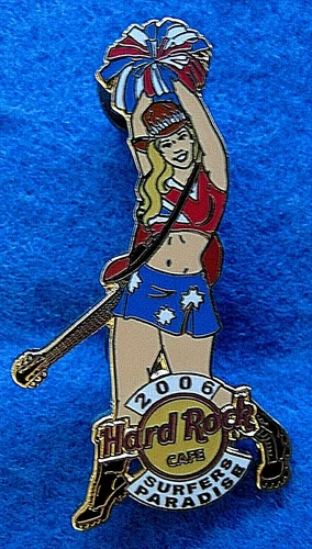 SURFERS PARADISE DOWN UNDER BOWL FOOTBALL CHEERLEADER GIRL 06 Hard Rock Cafe PIN