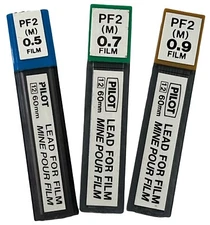 Vtg Drafting PILOT LEAD FOR FILM Mechanical Pencil Refills 0.5 0.7 0.9 3 NOS