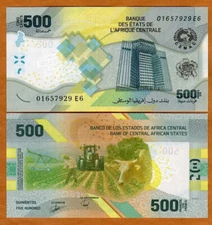 Central African States, 500 Francs, 2020, P-New, Hybrid Polymer UNC