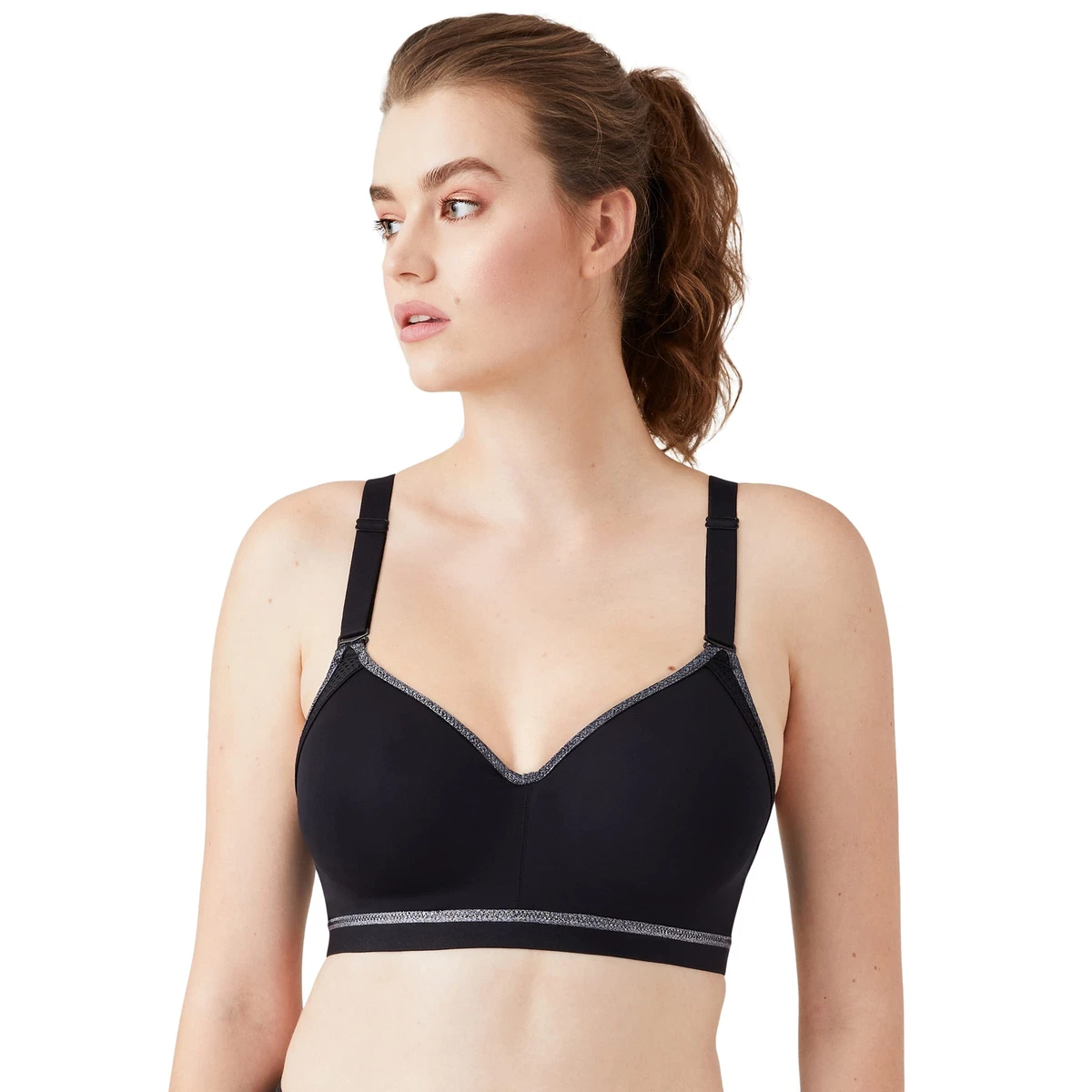 Wacoal 301186 Women's Plus Size Sport Contour Underwire Bra, Black, 36DD