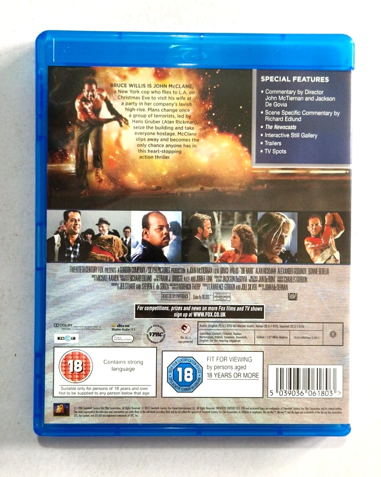 Die Hard BLU RAY Christmas Action Film Starring Bruce Willis - Image 2 of 3