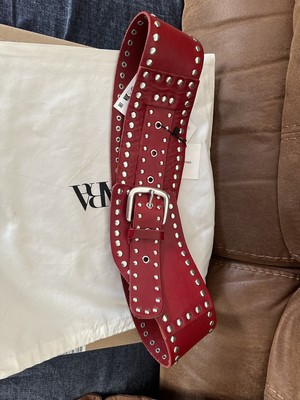 ZARA BNWT 2024. LEATHER STUDDED SASH BELT DISTRESSED. 1736  display picture 1