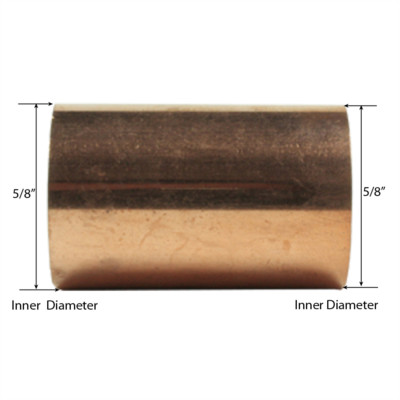 Libra Supply 1/2 inch, 1/2'', 1/2-inch Copper Coupling No Stop C x C, 50pcs