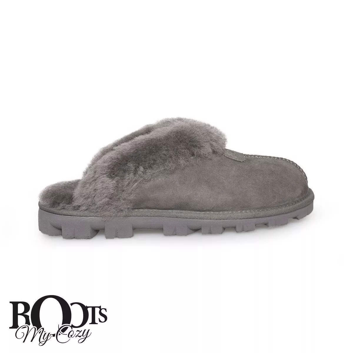 UGG COQUETTE GREY SUEDE SHEEPSKIN COMFORT WOMEN S SLIPPERS SIZE US