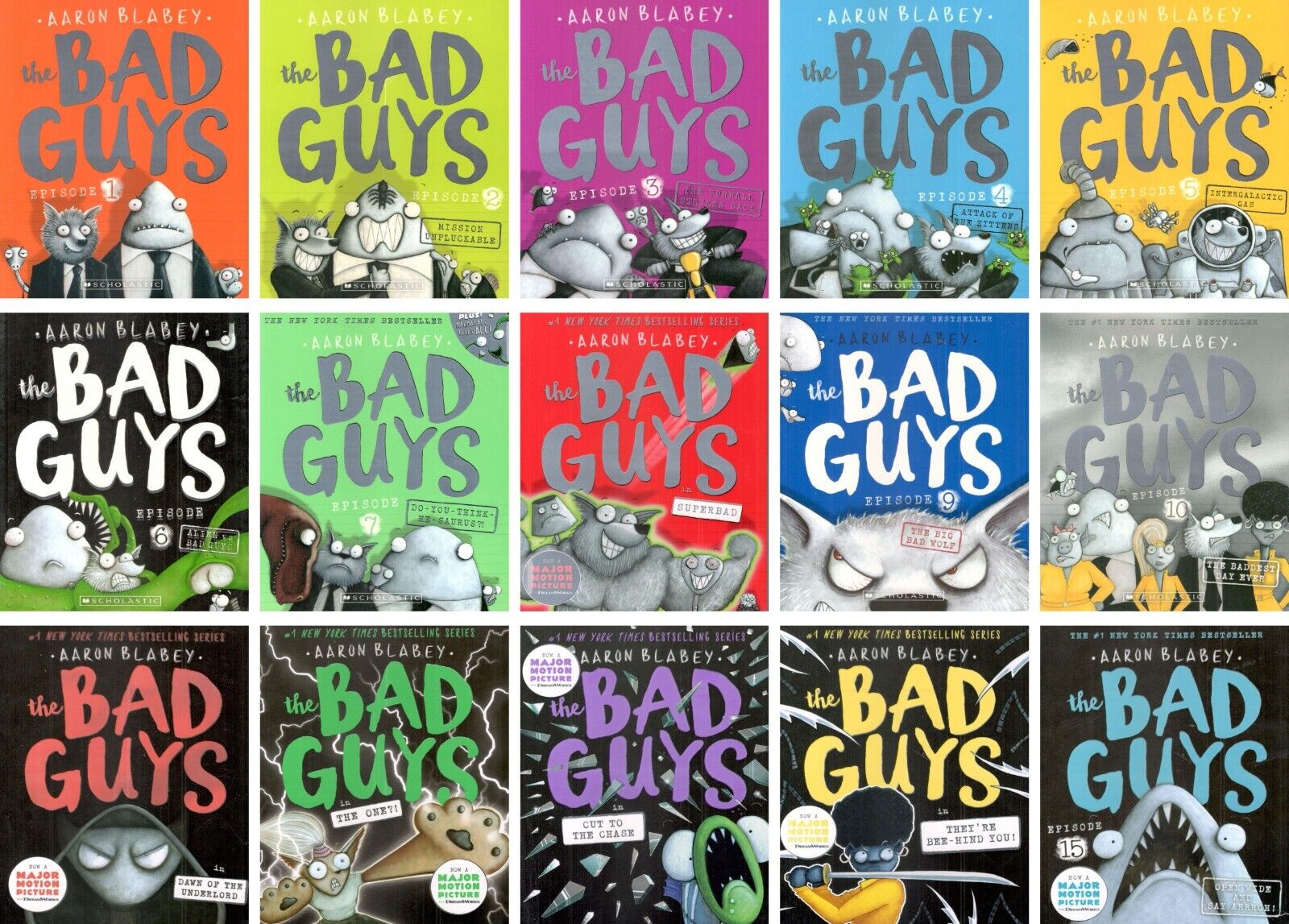 Bad Guys Book Series 1 15 Books Collection Set By Aaron Blabey New 