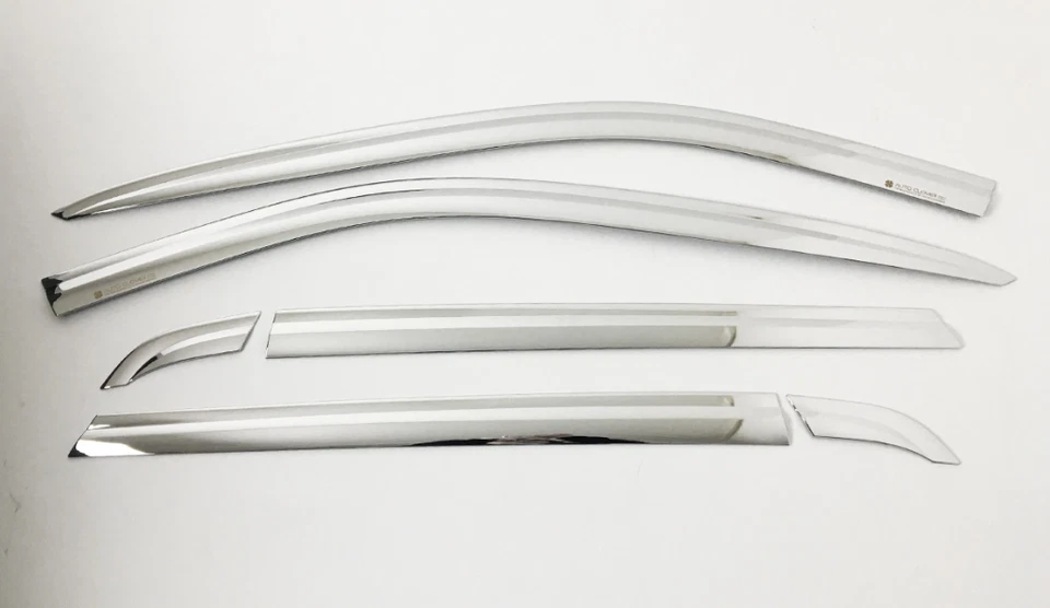 Window Vent Visor B563 Sun/Rain Guard Chrome Slv 6P for Hyundai Palisade 2020~25 - Imagem 3 de 4