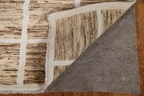 Durable Contemporary Gabbeh Checked Design Wool 9' Rug Runner - Made to Last 3x9 - Picture 8 of 19