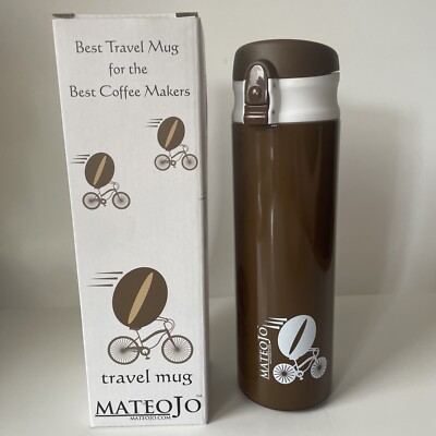 Travel coffee Mug 14oz Leak Prf Stainless Steel Vacuum Thermos HOT COLD
