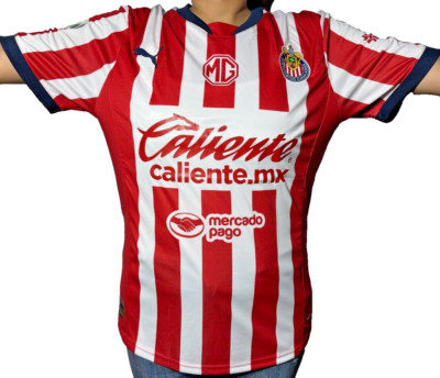 Local Chivas Slim Fit Size XL 2025 Rayadas Con Parche Mans Rojiblanco Rebano