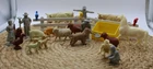 26 Piece VINTAGE MARX Plus/ FARM BARN ANIMALS W/FARMER & SCARECROW