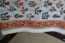 Hand Block New Print Fabric 100 Cotton 20 Yard NO TARRIF CHARGES 100 ZK 136
