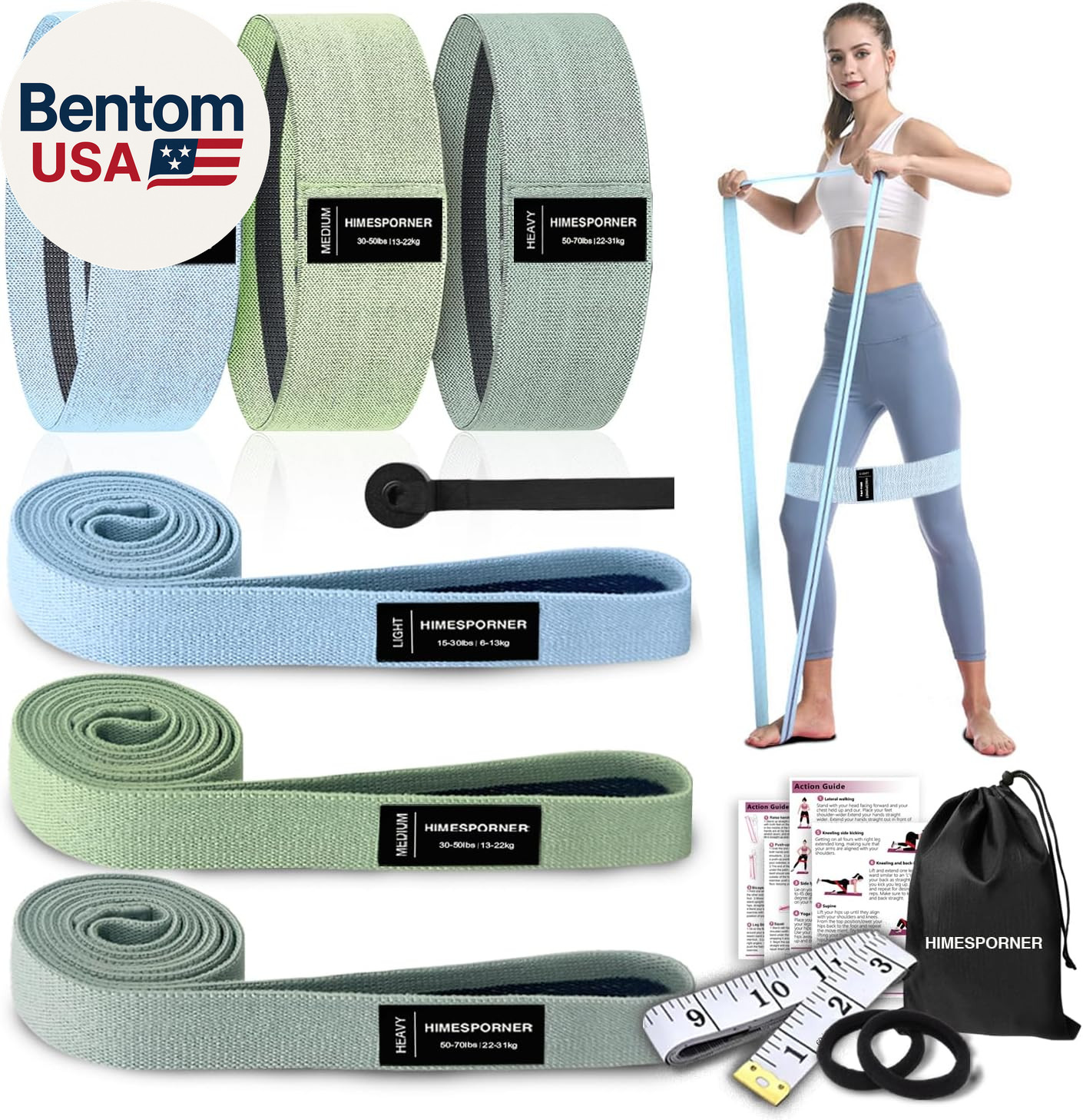 Set For Working Out, Non-slip Exercise Booty Bands