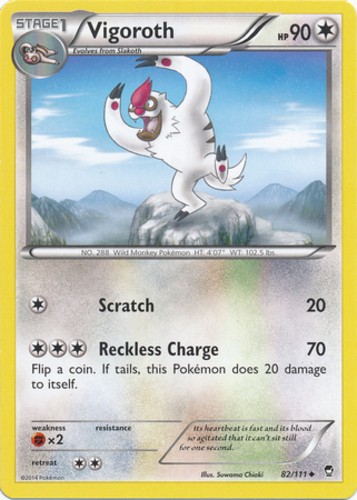 Vigoroth - 82/111 - Uncommon (Hp) Furious Fists - Colorless Pokémon